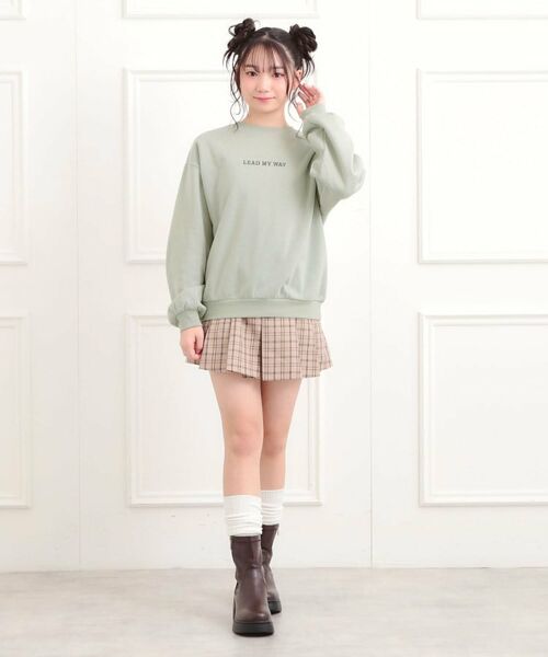 PINK-latte / ピンク ラテ スウェット | ボアくまちゃんアップリケ裏起毛トレーナー | 詳細18