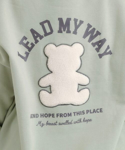 PINK-latte / ピンク ラテ スウェット | ボアくまちゃんアップリケ裏起毛トレーナー | 詳細19