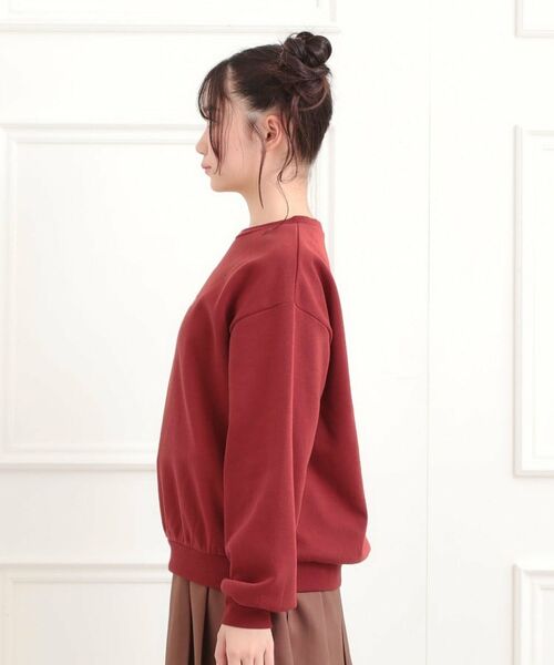 PINK-latte / ピンク ラテ スウェット | ボアくまちゃんアップリケ裏起毛トレーナー | 詳細2