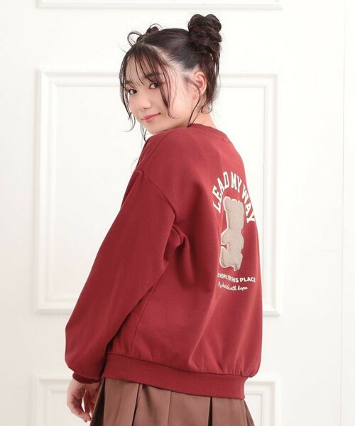 PINK-latte / ピンク ラテ スウェット | ボアくまちゃんアップリケ裏起毛トレーナー | 詳細20