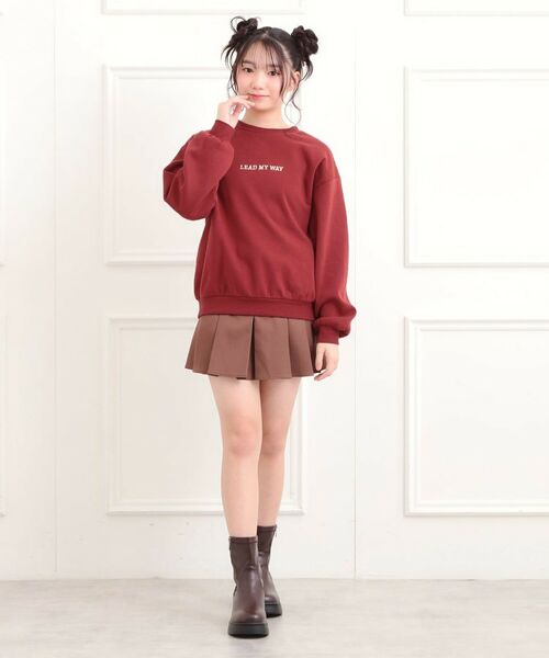 PINK-latte / ピンク ラテ スウェット | ボアくまちゃんアップリケ裏起毛トレーナー | 詳細21