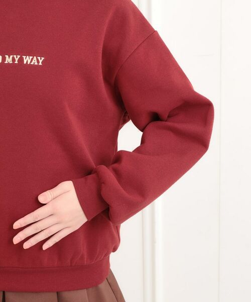 PINK-latte / ピンク ラテ スウェット | ボアくまちゃんアップリケ裏起毛トレーナー | 詳細6