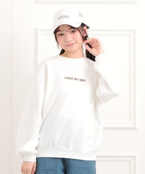 PINK-latte / ピンク ラテ スウェット | ボアくまちゃんアップリケ裏起毛トレーナー | 詳細8