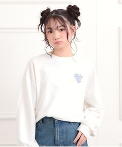 PINK-latte / ピンク ラテ スウェット | メルトハートビッグチュニックトレーナー