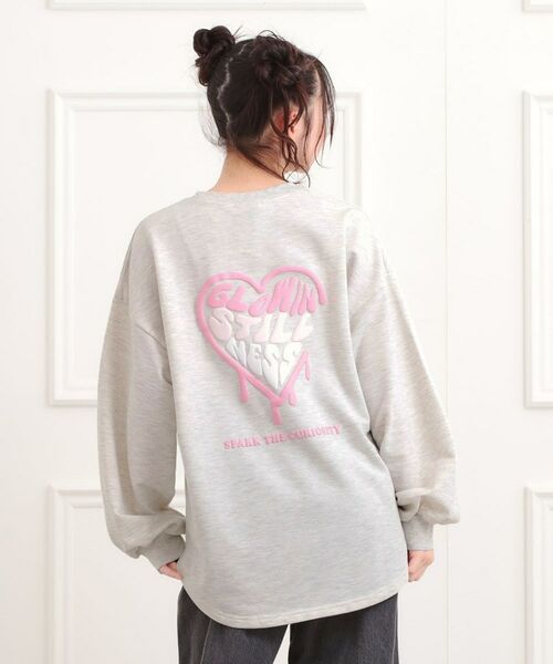 PINK-latte / ピンク ラテ スウェット | メルトハートビッグチュニックトレーナー | 詳細13