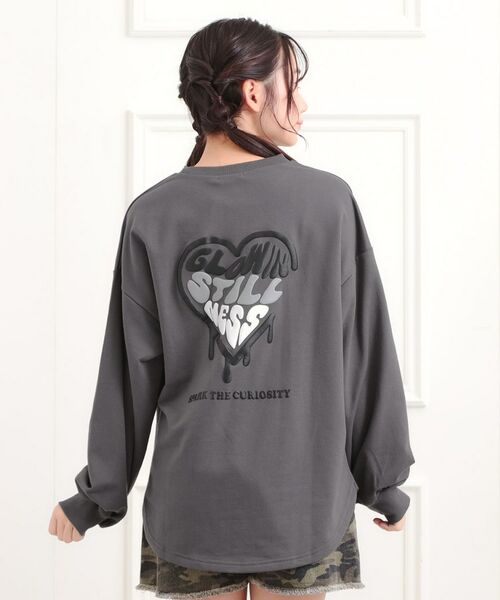 PINK-latte / ピンク ラテ スウェット | メルトハートビッグチュニックトレーナー | 詳細16