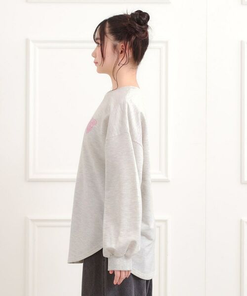 PINK-latte / ピンク ラテ スウェット | メルトハートビッグチュニックトレーナー | 詳細2