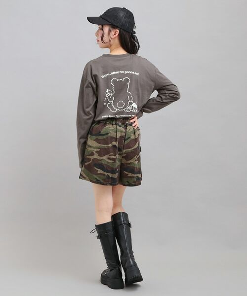 PINK-latte / ピンク ラテ Tシャツ | 発泡クリームくまちゃんロンT | 詳細14