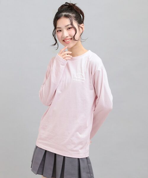 PINK-latte / ピンク ラテ Tシャツ | 発泡クリームくまちゃんロンT | 詳細16