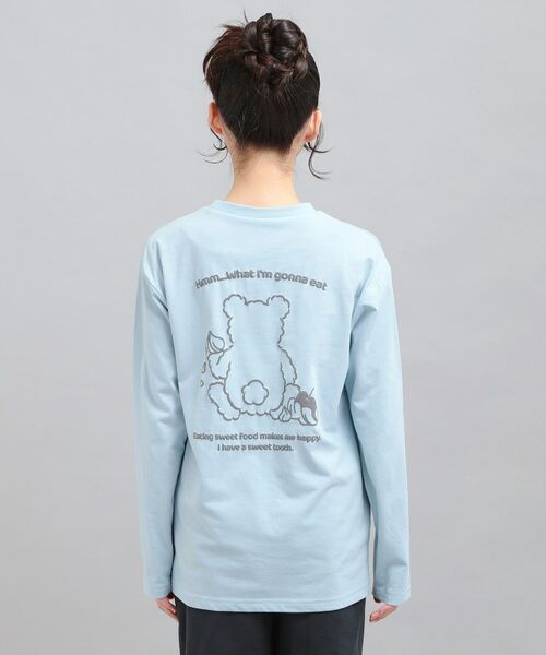 PINK-latte / ピンク ラテ Tシャツ | 発泡クリームくまちゃんロンT | 詳細3