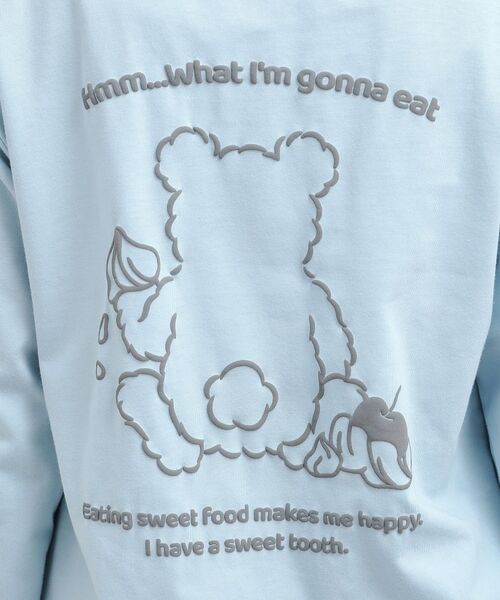 PINK-latte / ピンク ラテ Tシャツ | 発泡クリームくまちゃんロンT | 詳細7