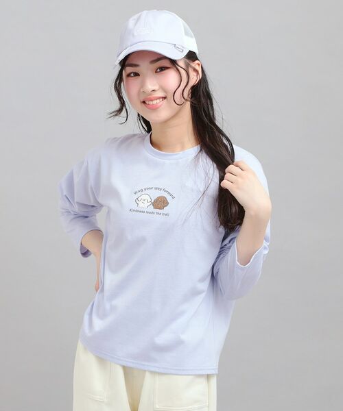 PINK-latte / ピンク ラテ Tシャツ | プチプラワンちゃんサガラロンT | 詳細11