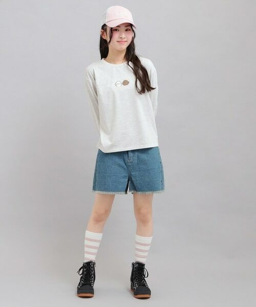 PINK-latte / ピンク ラテ Tシャツ | プチプラワンちゃんサガラロンT | 詳細16