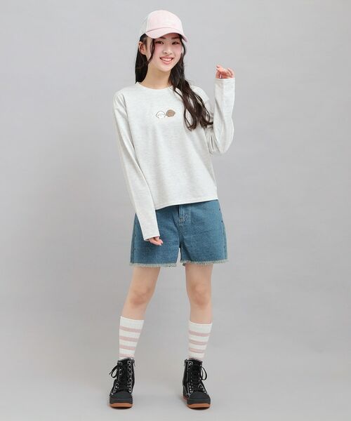 PINK-latte / ピンク ラテ Tシャツ | プチプラワンちゃんサガラロンT | 詳細17