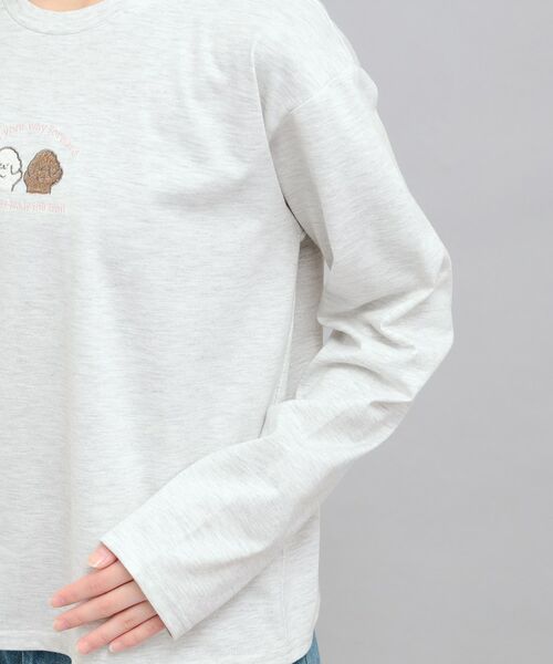 PINK-latte / ピンク ラテ Tシャツ | プチプラワンちゃんサガラロンT | 詳細5