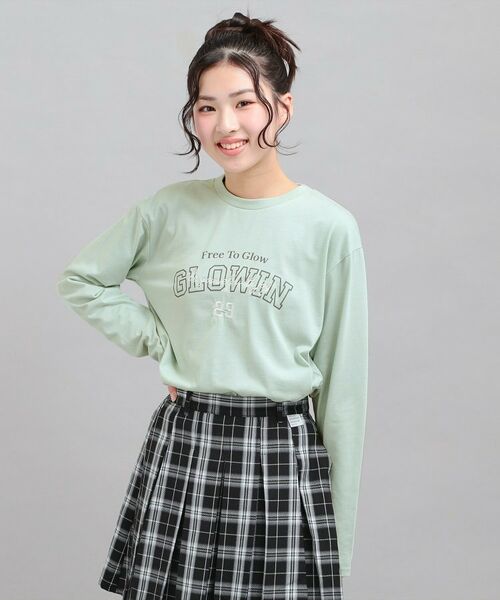 PINK-latte / ピンク ラテ Tシャツ | プチプラカレッジロゴT | 詳細11