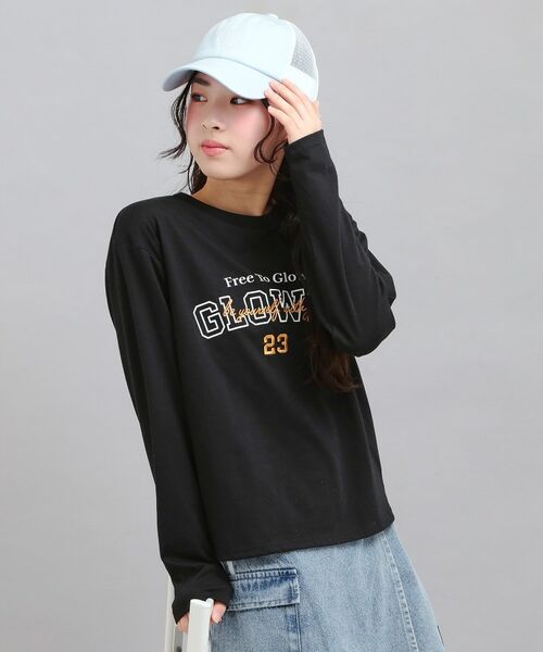 PINK-latte / ピンク ラテ Tシャツ | プチプラカレッジロゴT | 詳細15