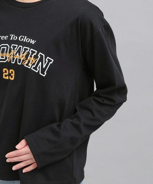 PINK-latte / ピンク ラテ Tシャツ | プチプラカレッジロゴT | 詳細5