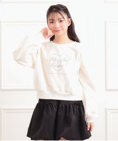 PINK-latte / ピンク ラテ スウェット | チュール重ねミニ裏毛トレーナー