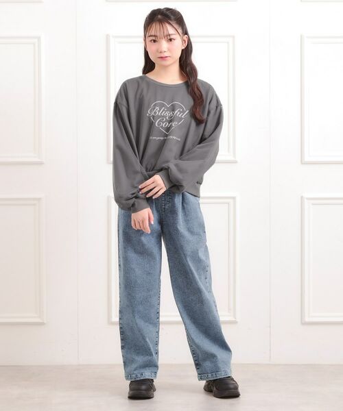 PINK-latte / ピンク ラテ スウェット | チュール重ねミニ裏毛トレーナー | 詳細12