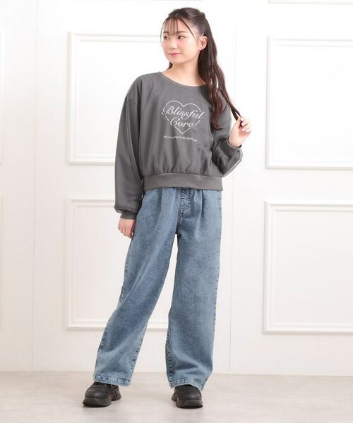 PINK-latte / ピンク ラテ スウェット | チュール重ねミニ裏毛トレーナー | 詳細13