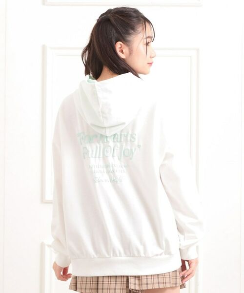 PINK-latte / ピンク ラテ パーカー | バック発泡プリントパーカー(オフホワイト(003))