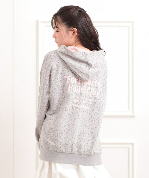 PINK-latte / ピンク ラテ パーカー | バック発泡プリントパーカー(グレー(112))