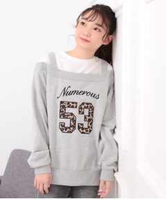 PINK-latte / ピンク ラテ カットソー | ナンバリングレイヤード風プルオーバー