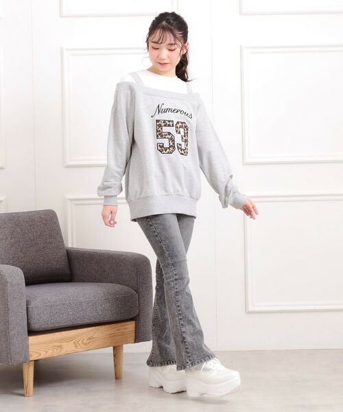 PINK-latte / ピンク ラテ カットソー | ナンバリングレイヤード風プルオーバー | 詳細10