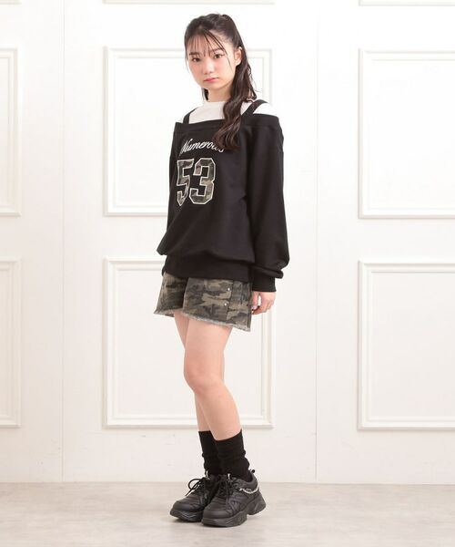 PINK-latte / ピンク ラテ カットソー | ナンバリングレイヤード風プルオーバー | 詳細14