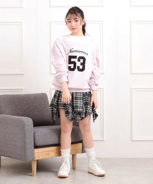 PINK-latte / ピンク ラテ カットソー | ナンバリングレイヤード風プルオーバー | 詳細18