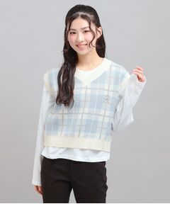 PINK-latte / ピンク ラテ その他トップス | 【セットアイテム】ニットベスト＋ロンT