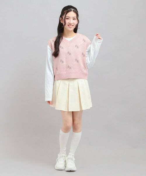 PINK-latte / ピンク ラテ その他トップス | 【セットアイテム】ニットベスト＋ロンT | 詳細1