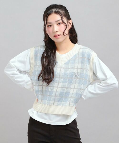 PINK-latte / ピンク ラテ その他トップス | 【セットアイテム】ニットベスト＋ロンT | 詳細6