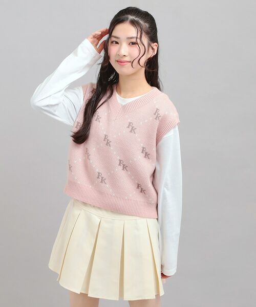 PINK-latte / ピンク ラテ その他トップス | 【セットアイテム】ニットベスト＋ロンT（アイボリー(204)）