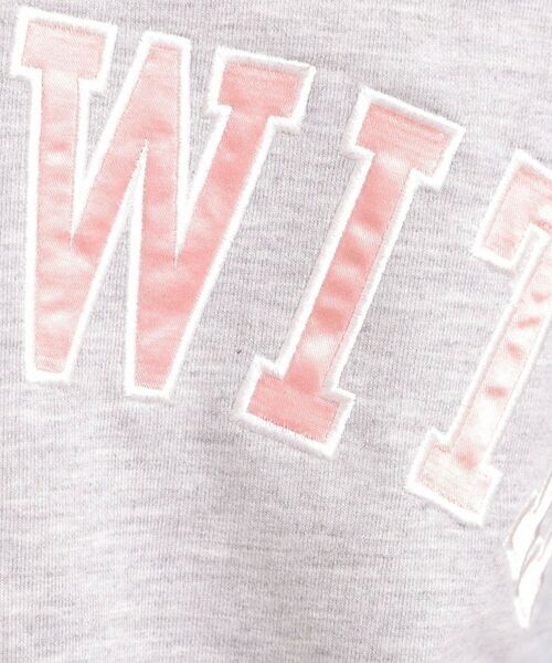 PINK-latte / ピンク ラテ カーディガン・ボレロ | Vネックカレッジアップリケ裏毛カーディガン | 詳細13