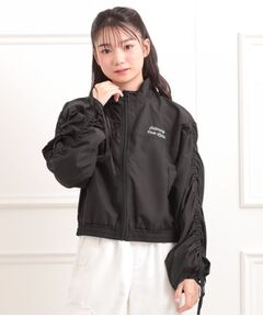 PINK-latte / ピンク ラテ レザーブルゾン・ジャケット | 袖ドロストブルゾン