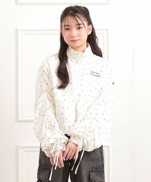 PINK-latte / ピンク ラテ レザーブルゾン・ジャケット | 袖ドロストブルゾン | 詳細1