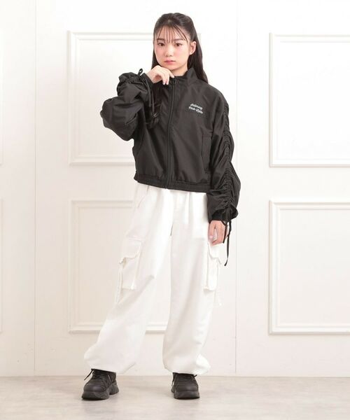 PINK-latte / ピンク ラテ レザーブルゾン・ジャケット | 袖ドロストブルゾン | 詳細10