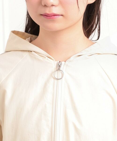 PINK-latte / ピンク ラテ レザーブルゾン・ジャケット | ロゴラインナイロンパーカーブルゾン | 詳細4