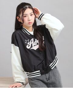 PINK-latte / ピンク ラテ その他アウター | チアロゴアップリケスタジャン