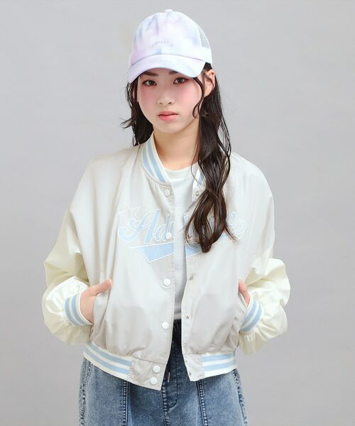 PINK-latte / ピンク ラテ その他アウター | チアロゴアップリケスタジャン（グレー(012)）