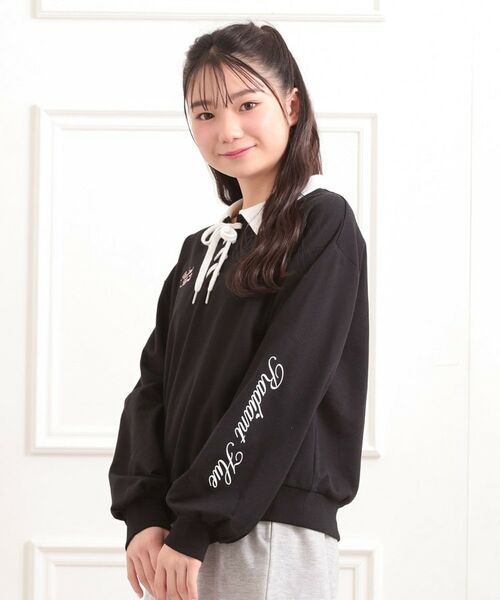 PINK-latte / ピンク ラテ セットアップ | 【セットアイテム】ミニ裏毛レースアップ+キュロットパンツ | 詳細18