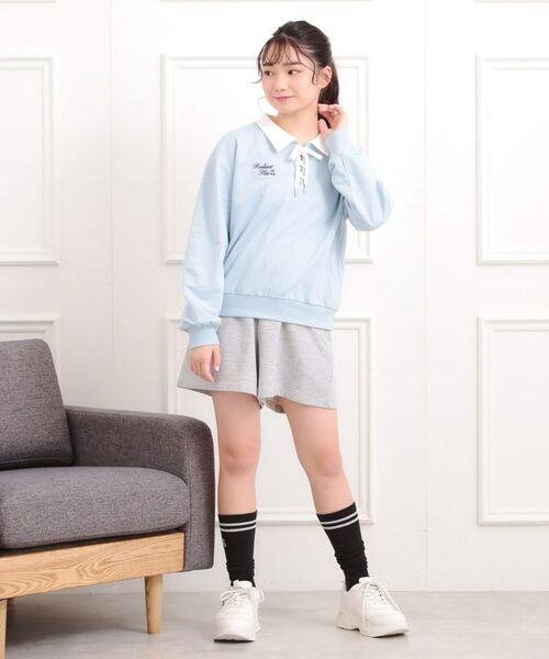 PINK-latte / ピンク ラテ セットアップ | 【セットアイテム】ミニ裏毛レースアップ+キュロットパンツ | 詳細24