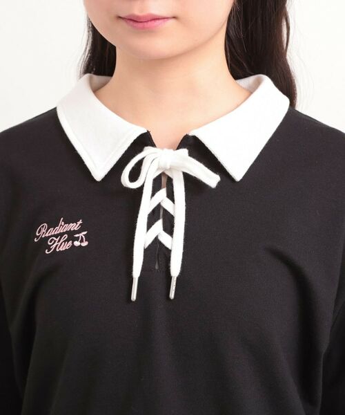 PINK-latte / ピンク ラテ セットアップ | 【セットアイテム】ミニ裏毛レースアップ+キュロットパンツ | 詳細4