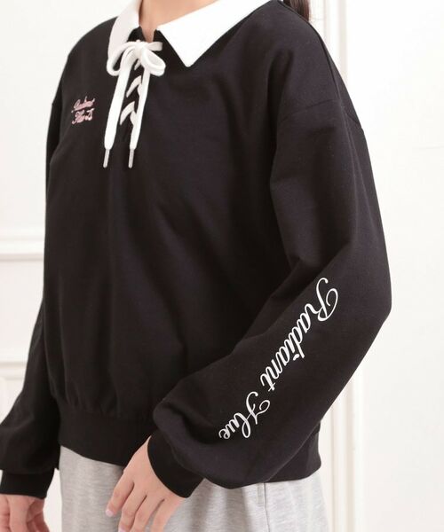 PINK-latte / ピンク ラテ セットアップ | 【セットアイテム】ミニ裏毛レースアップ+キュロットパンツ | 詳細5