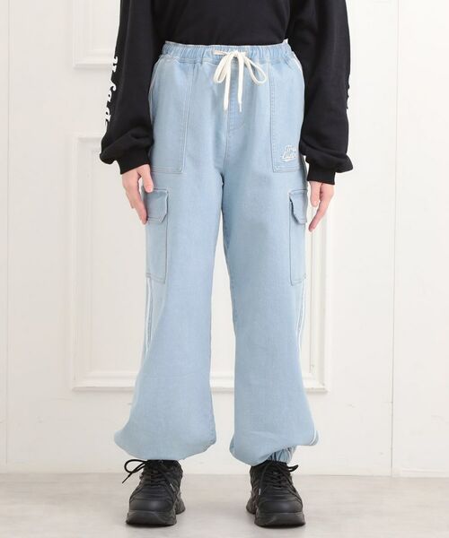 PINK-latte / ピンク ラテ デニムパンツ | ラインデニムカーゴパンツ | 詳細1