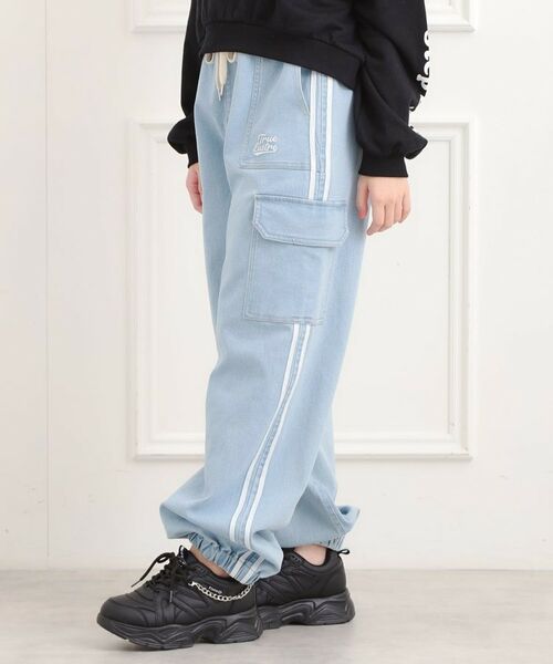PINK-latte / ピンク ラテ デニムパンツ | ラインデニムカーゴパンツ | 詳細12