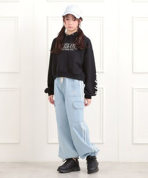 PINK-latte / ピンク ラテ デニムパンツ | ラインデニムカーゴパンツ | 詳細13