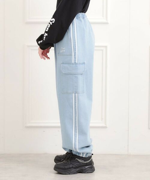 PINK-latte / ピンク ラテ デニムパンツ | ラインデニムカーゴパンツ | 詳細2